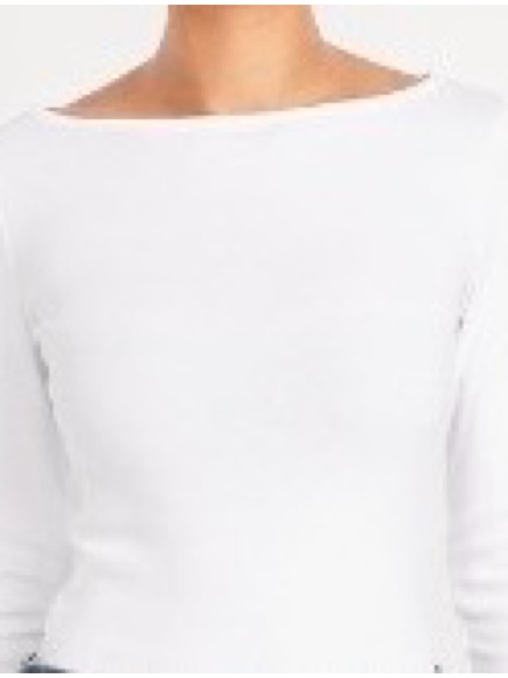 Old Navy White Boat Neck Long Sleeve Top